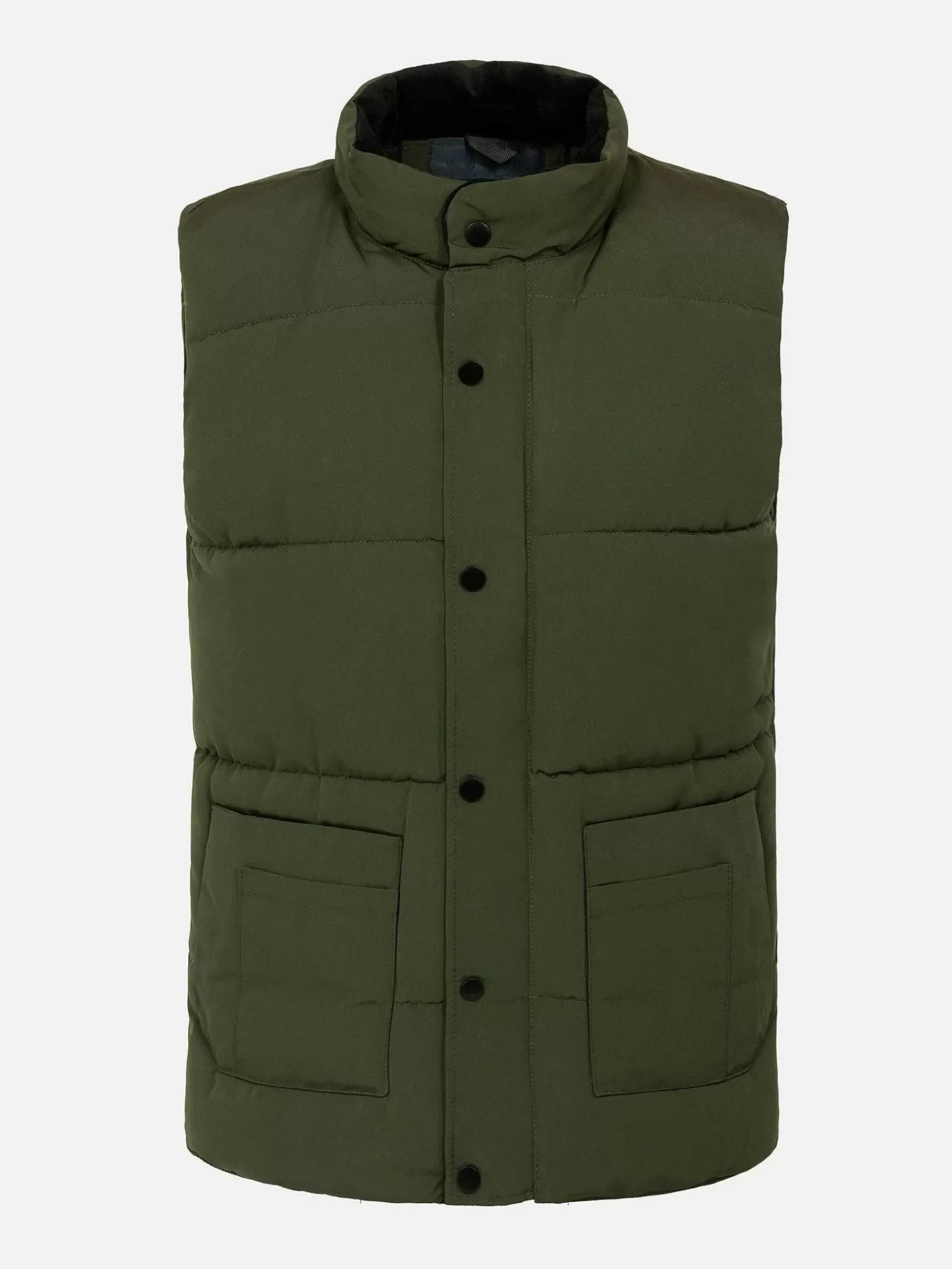 Wam Denim Bodywarmer|Velvet Crew Neck Green Bodywarmer