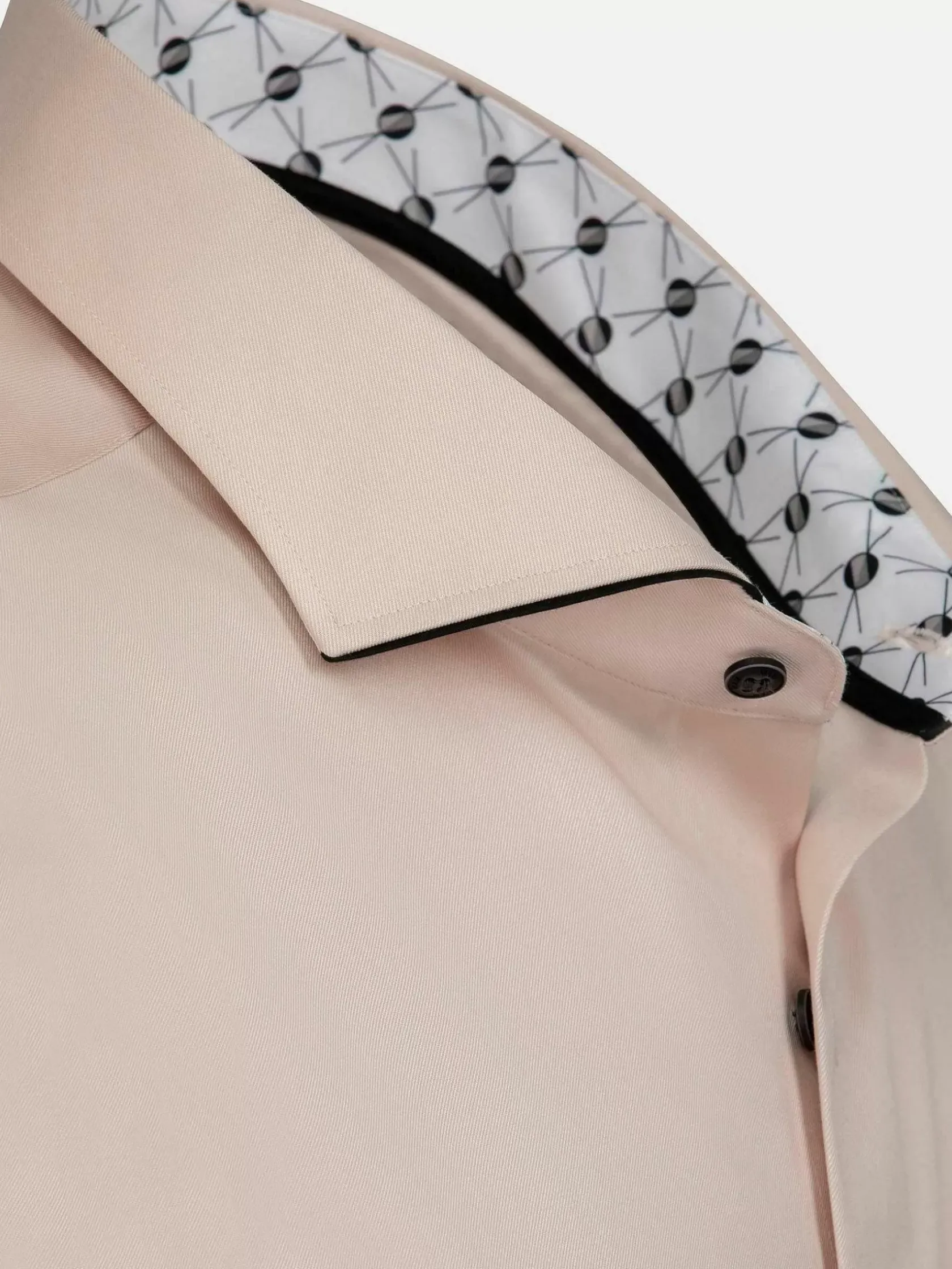 Wam Denim Overhemd Lange Mouwen|Vercelli Solid Light Pink Overhemd Longe Mouw
