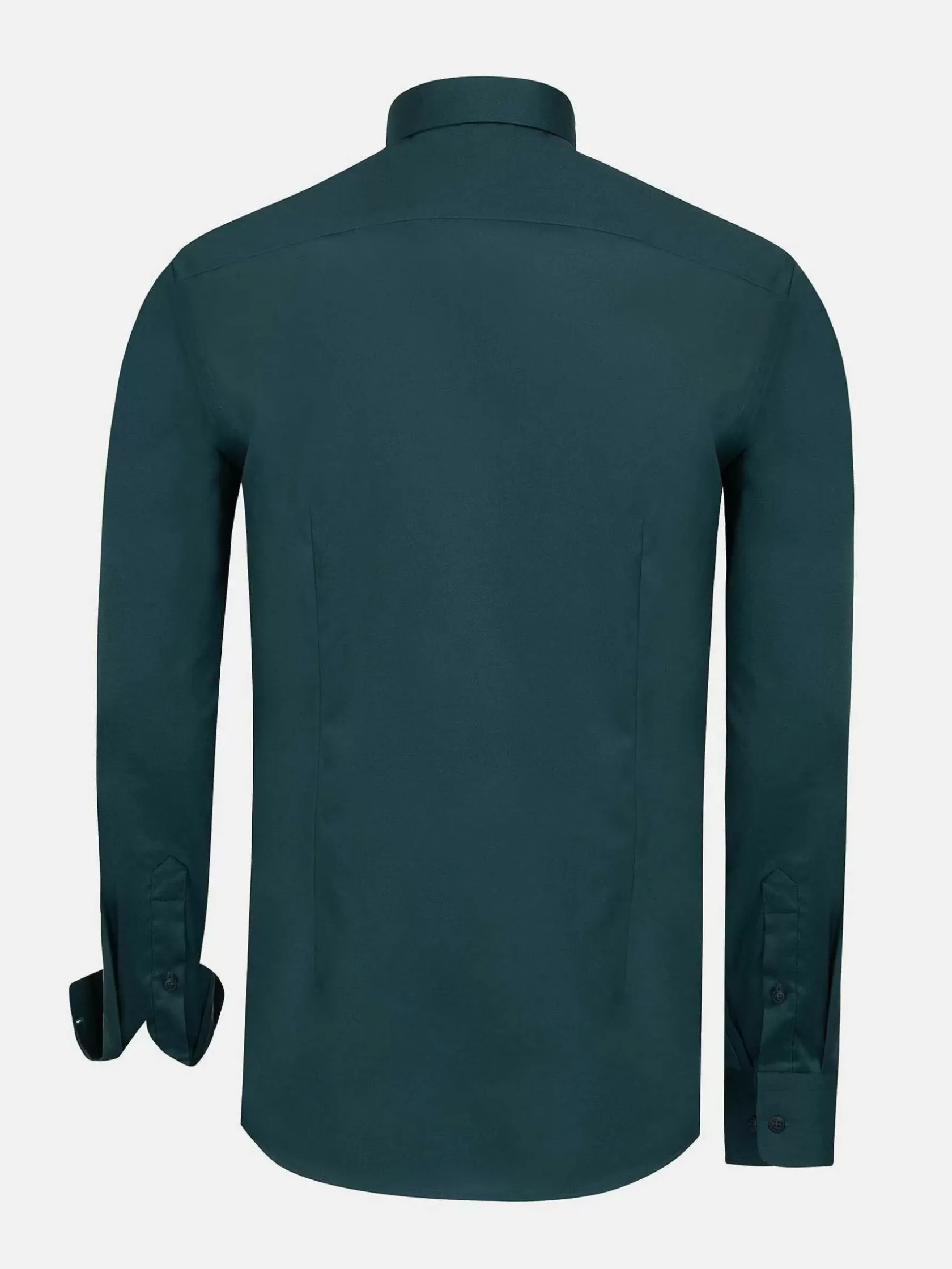 Wam Denim Overhemd Lange Mouwen|Vercelli Solid Petrol Overhemd Longe Mouw
