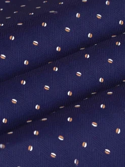 Wam Denim Overhemd Lange Mouwen|Verdantia Coffee Bean Pattern Navy Overhemd Lange Mouw