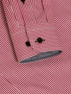 Wam Denim Overhemd Lange Mouwen|Vermilion Checkered Red Overhemd Lange Mouw