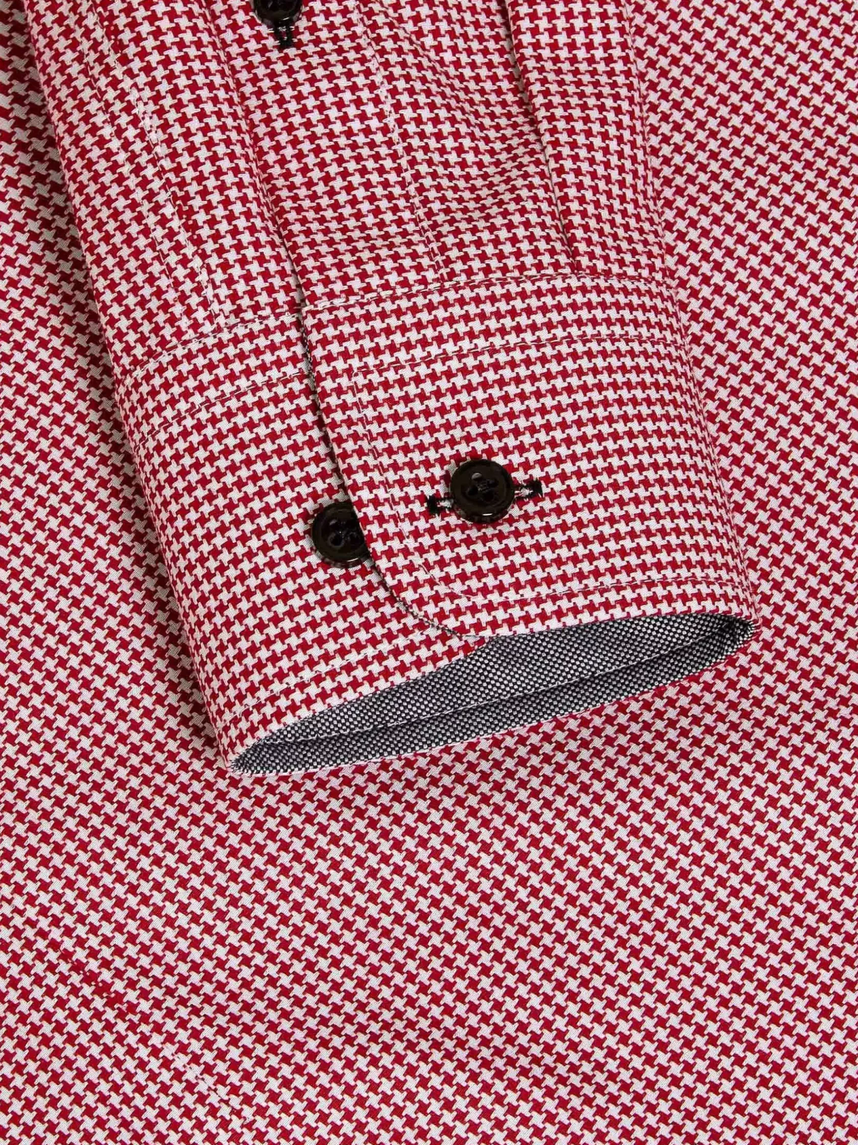 Wam Denim Overhemd Lange Mouwen|Vermilion Checkered Red Overhemd Lange Mouw