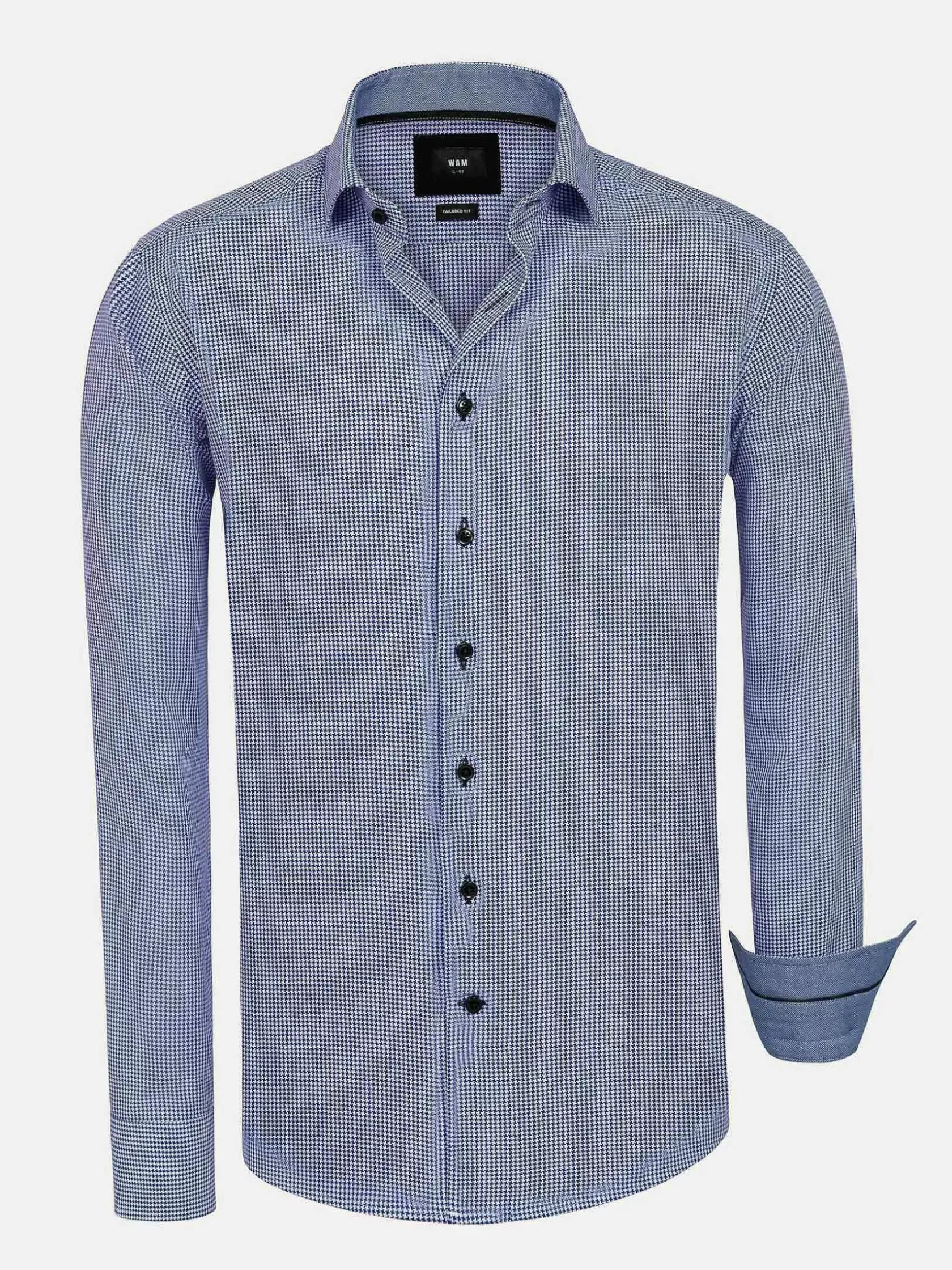 Wam Denim Overhemd Lange Mouwen|Vermilion Checkered Royal Blue Overhemd Lange Mouw
