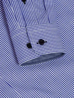 Wam Denim Overhemd Lange Mouwen|Vermilion Checkered Royal Blue Overhemd Lange Mouw