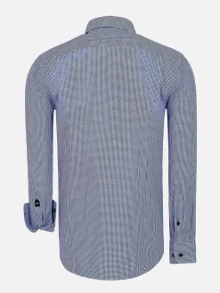Wam Denim Overhemd Lange Mouwen|Vermilion Checkered Royal Blue Overhemd Lange Mouw