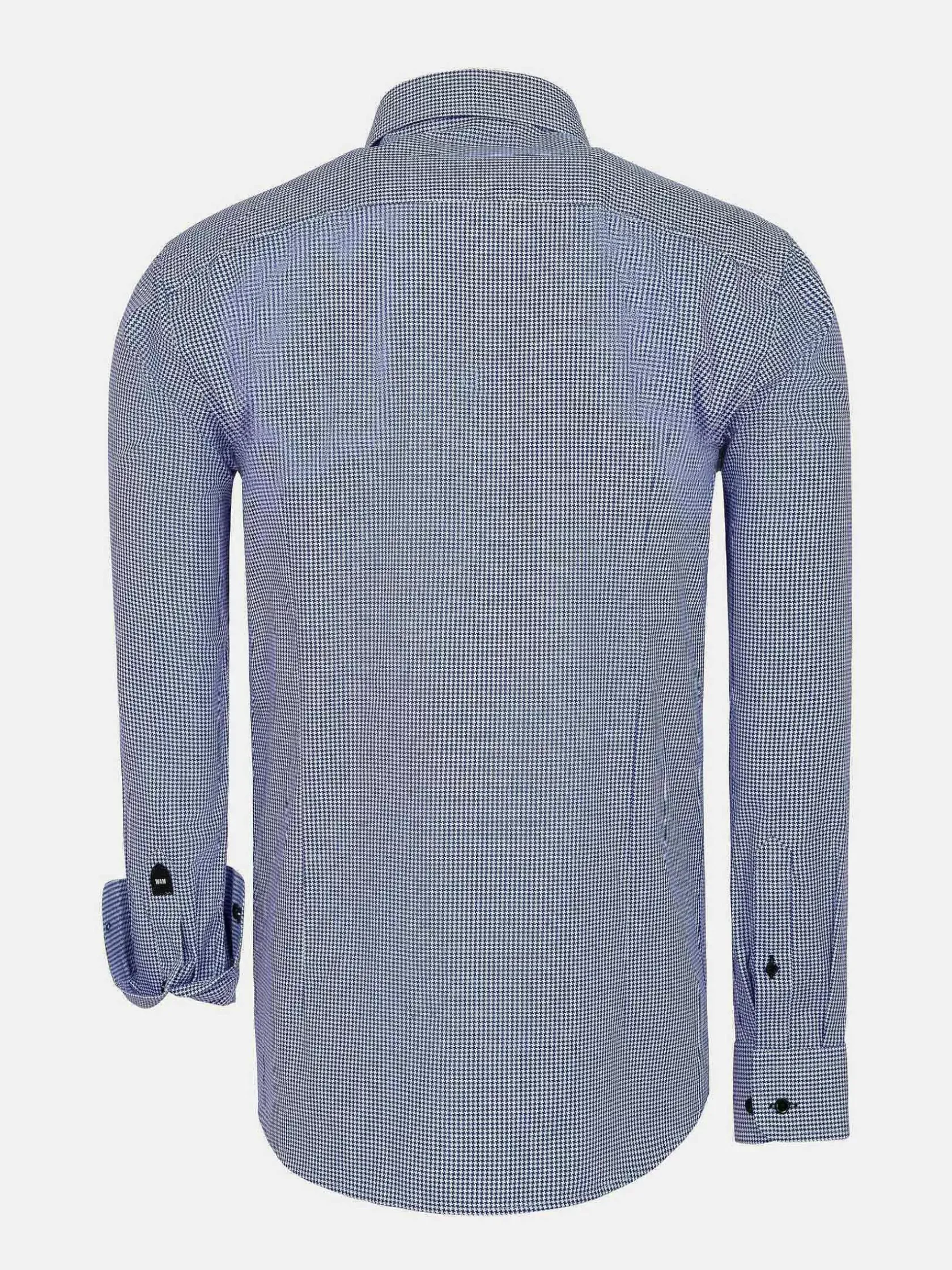 Wam Denim Overhemd Lange Mouwen|Vermilion Checkered Royal Blue Overhemd Lange Mouw