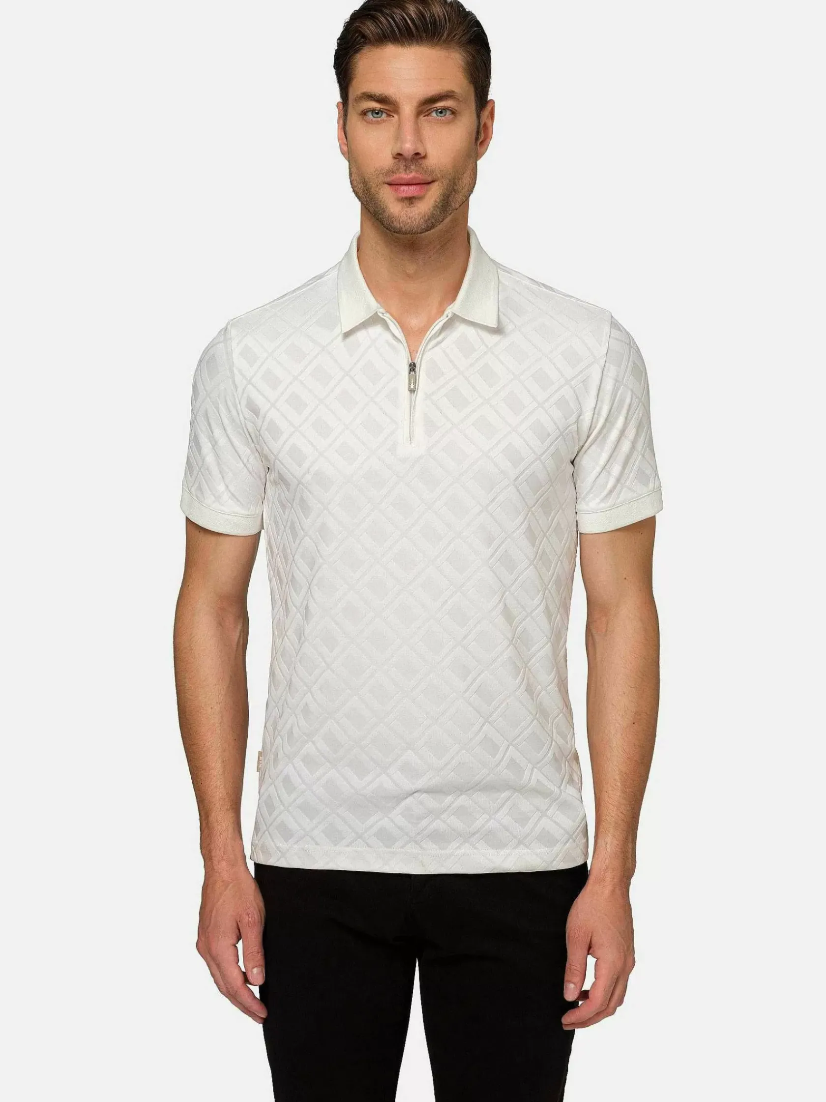 Wam Denim Polo'S|Vista Zipper White Polo