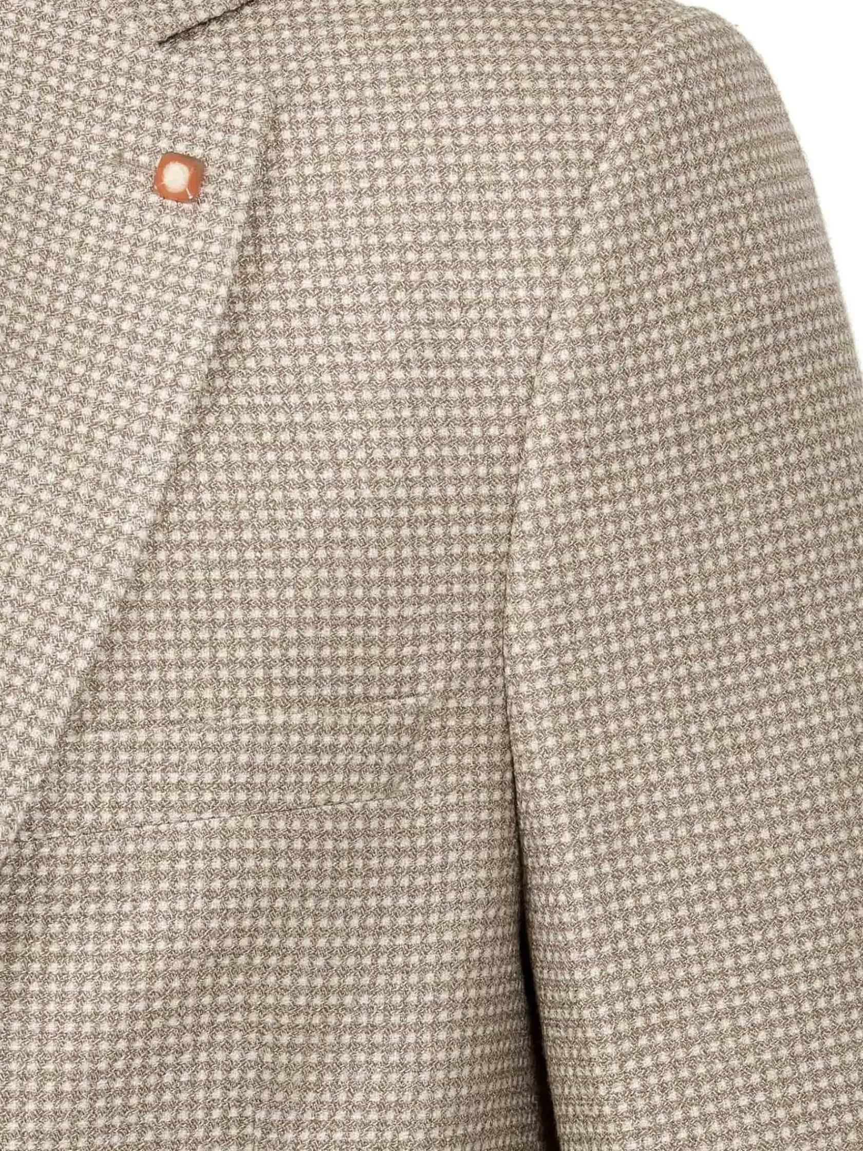 Wam Denim Colberts|Vivia Single Breasted Check Dark Beige Colbert