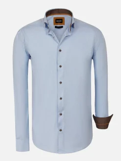Wam Denim Overhemd Lange Mouwen|Waylon Regular Fit Light Blue Overhemd