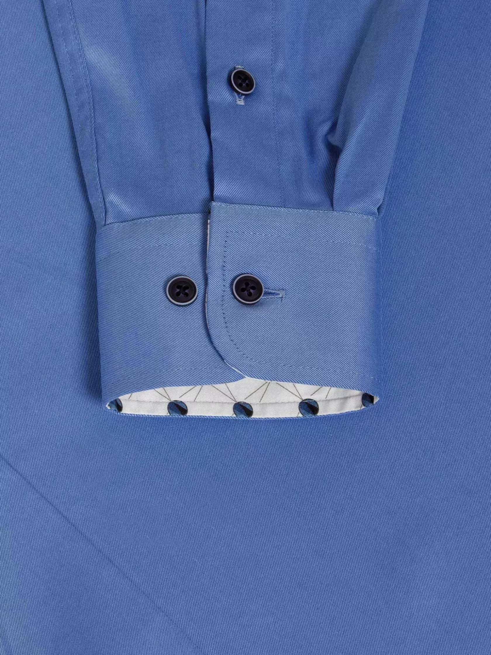 Wam Denim Overhemd Lange Mouwen|Waylon Regular Fit Royal Blue Overhemd