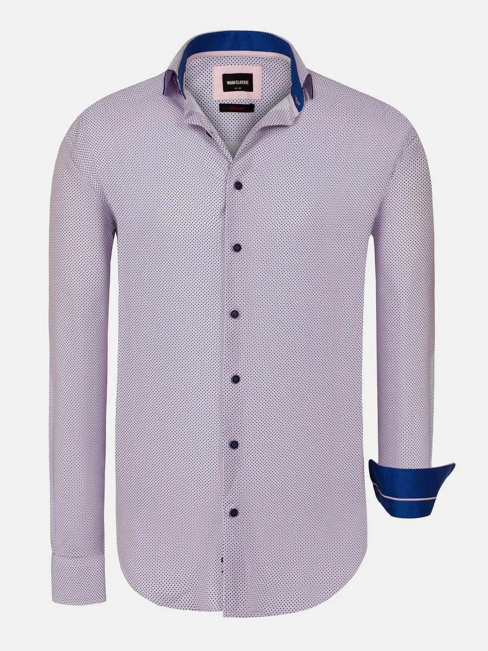Wam Denim Overhemd Lange Mouwen|Waylon Regular Fit White Overhemd
