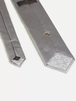 Wam Denim Stropdassen|William Powell Light Grey Stropdas