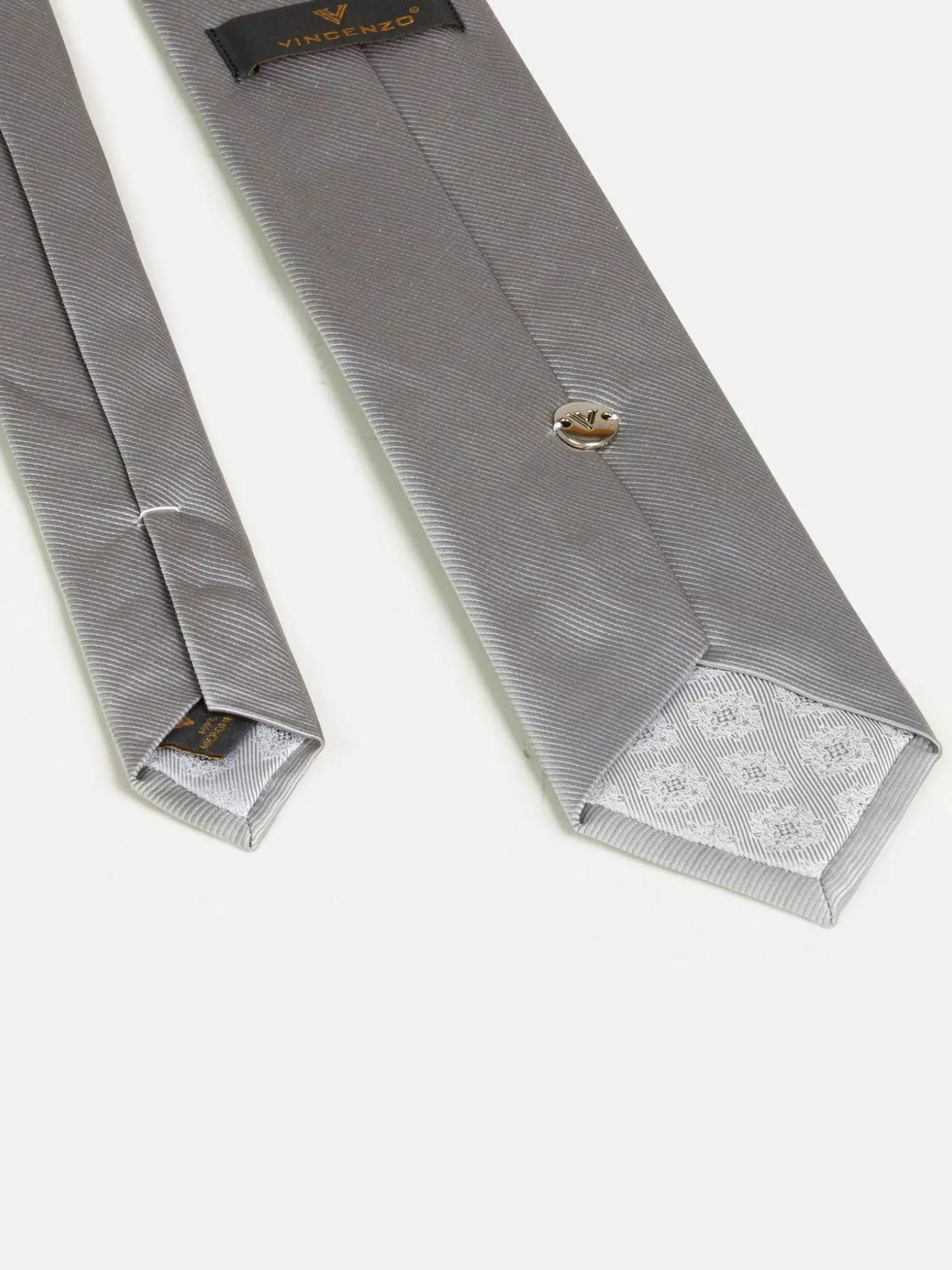 Wam Denim Stropdassen|William Powell Light Grey Stropdas