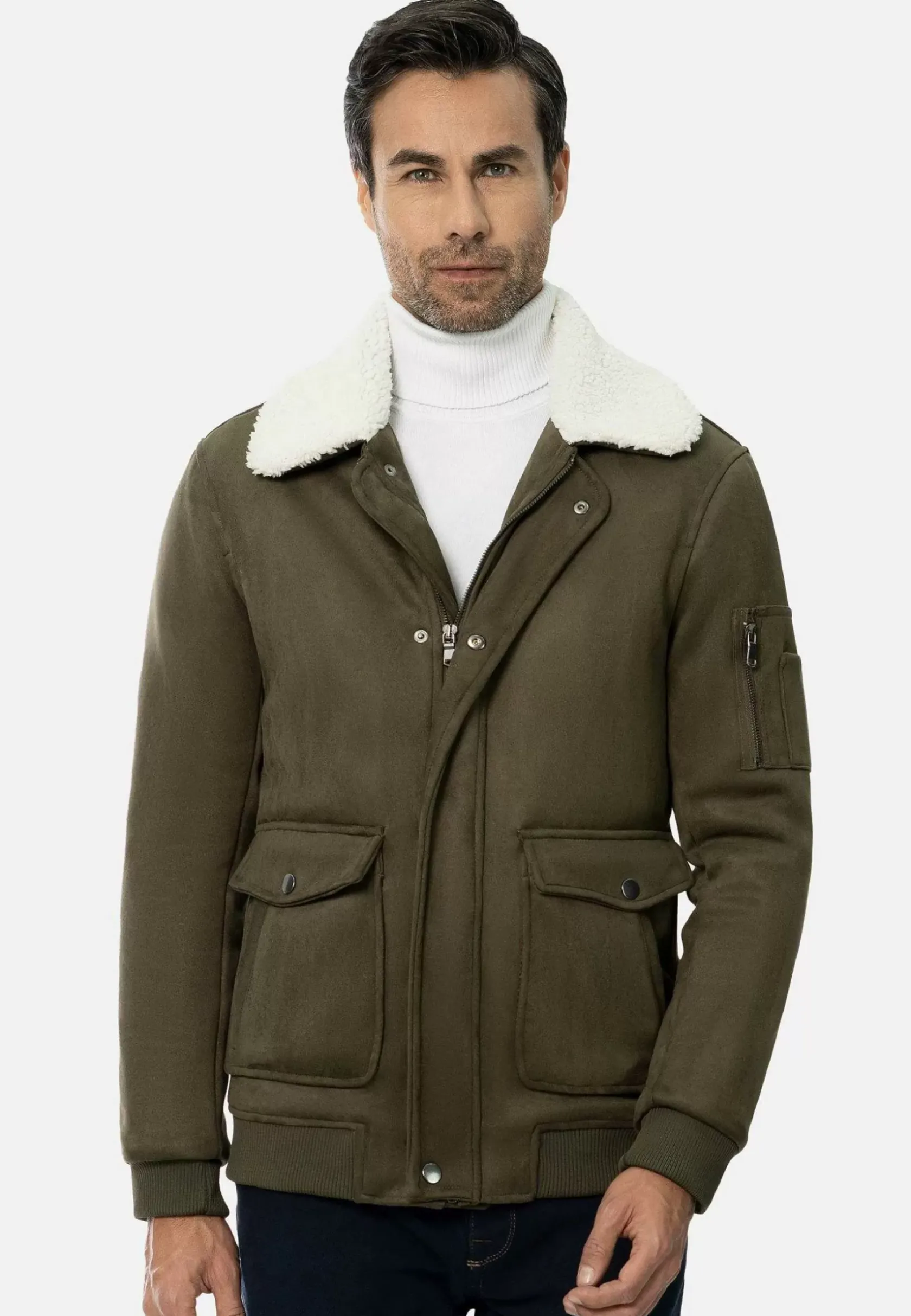 Wam Denim Winterjassen|Winterjassen 71263 Gwenn Khaki