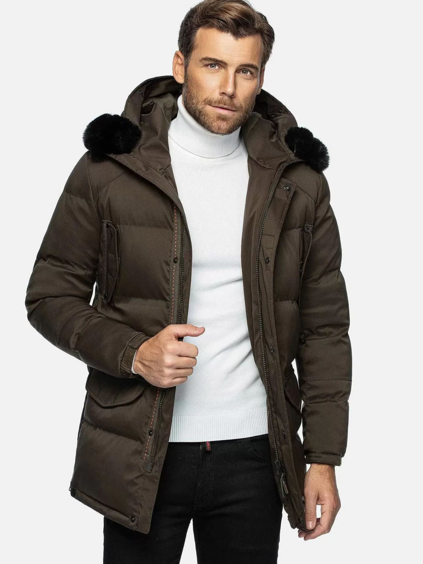 Wam Denim Winterjassen|Winterjassen 71273 Jilliam Khaki
