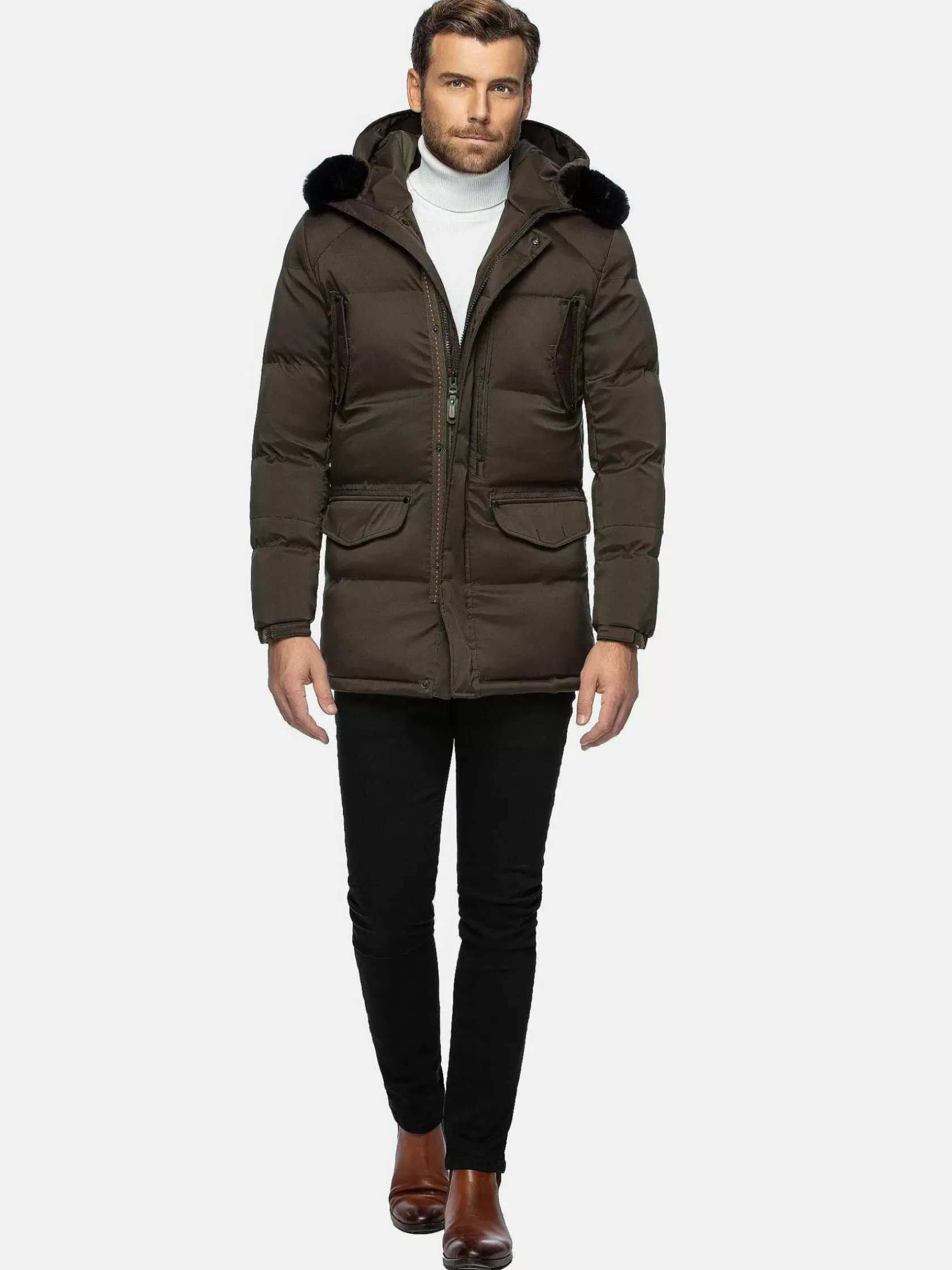 Wam Denim Winterjassen|Winterjassen 71273 Jilliam Khaki