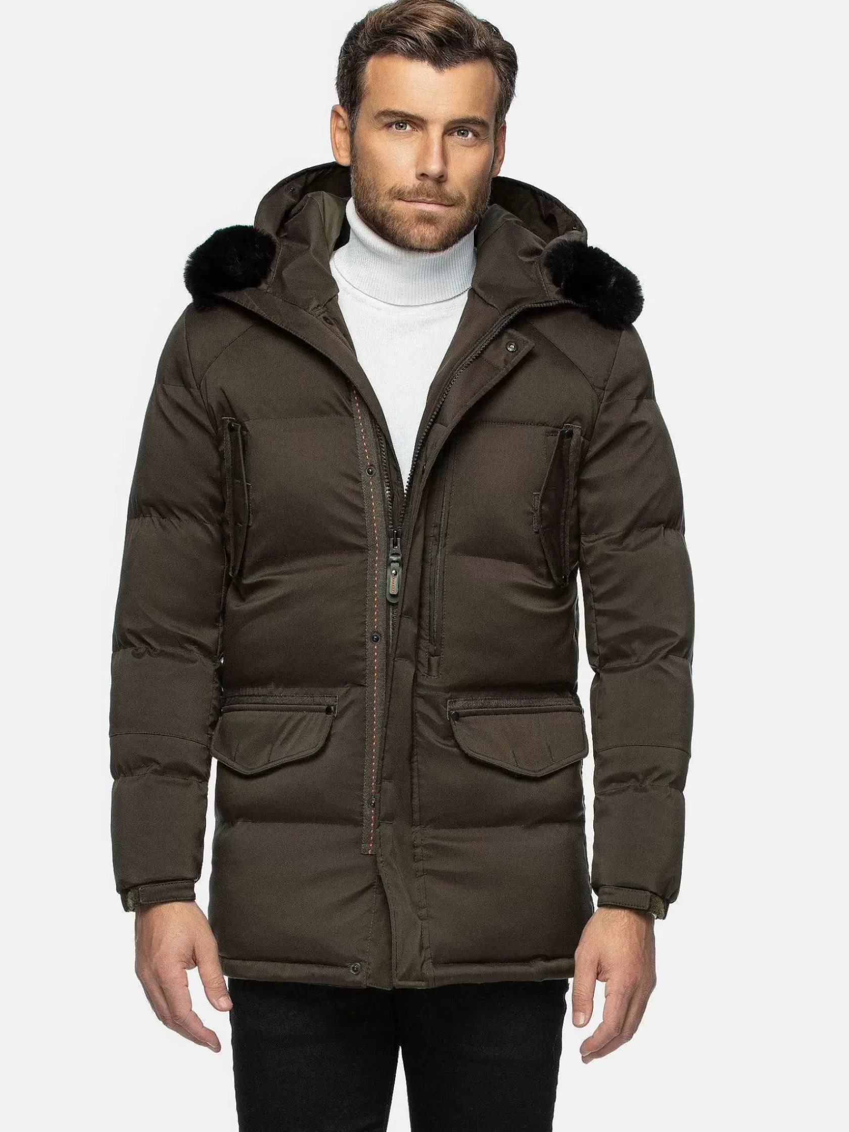 Wam Denim Winterjassen|Winterjassen 71273 Jilliam Khaki