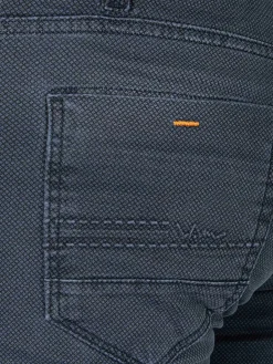 Wam Denim Jeans|Zion Mini Check Slim Fit Navy Jeans