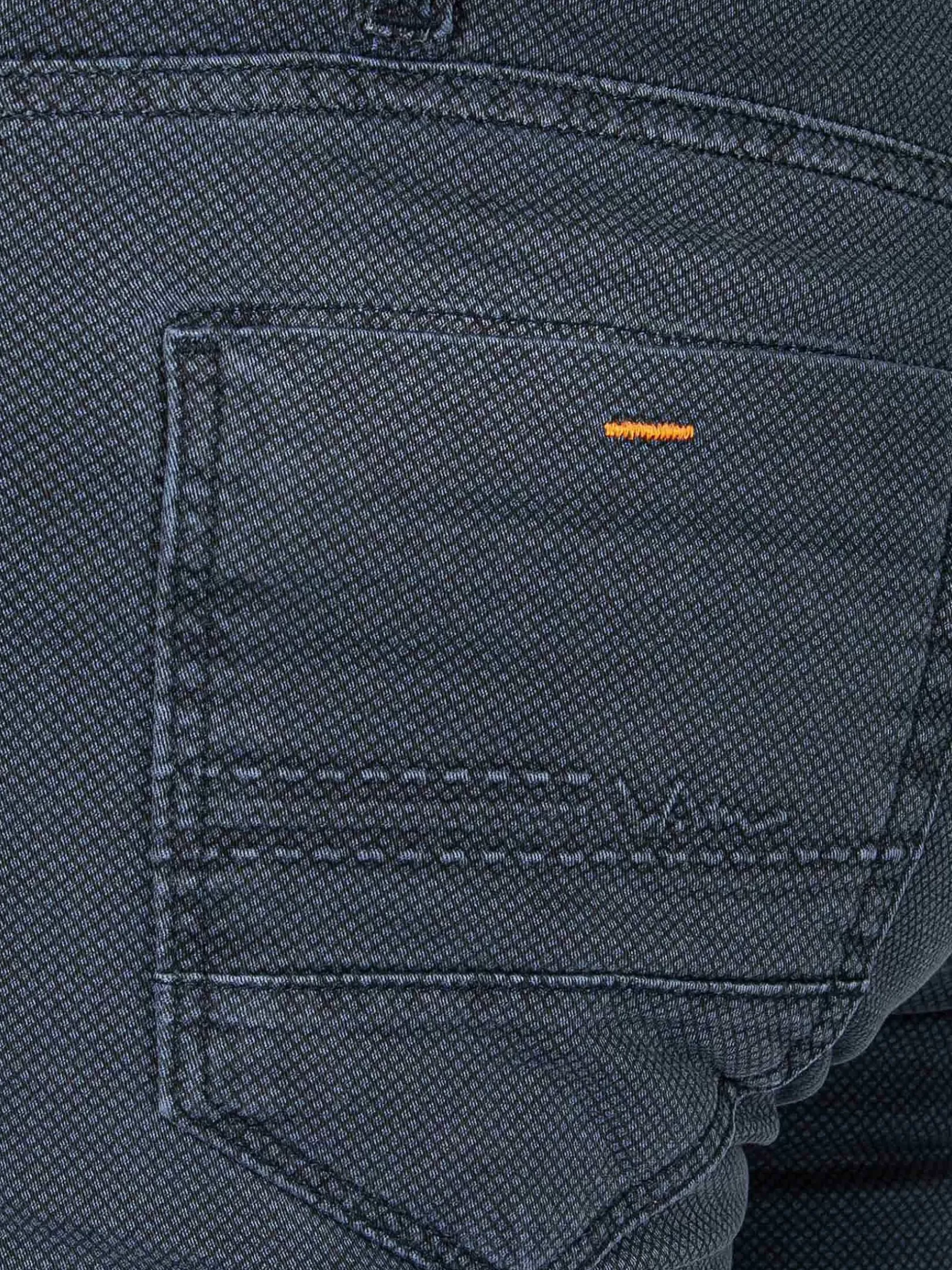 Wam Denim Jeans|Zion Mini Check Slim Fit Navy Jeans